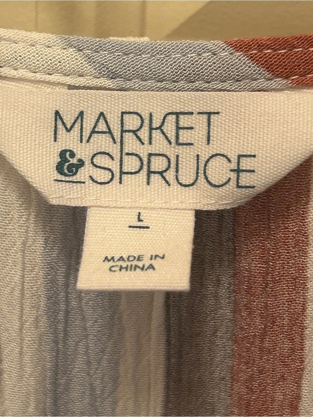 Market & Spruce Women’s Striped Wrap-Front Summer Dress Size Large - Picture 5 of 8